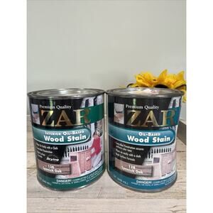 ZAR Oil-Based Interior Wood Stain 138 Spanish Oak, 1 Quart Qt X2 - New Unopened